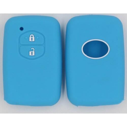 2PC Silicone rubber car key fob cover case shell set For TOYOTA Prius Crown Avensis Verso remote key accessories