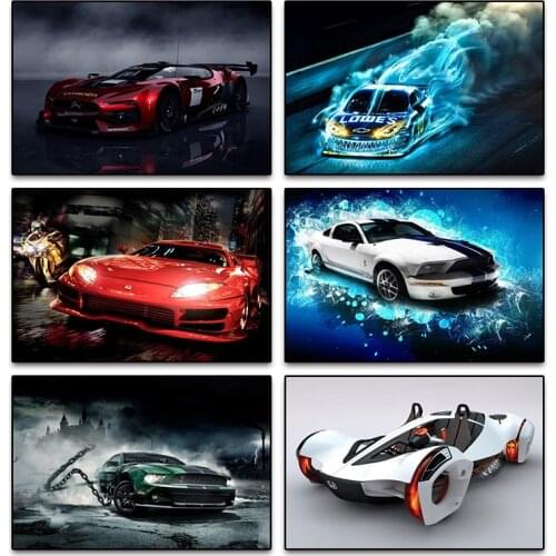 Diy 5D Diamond Painting Sports Car Cross Stitch Crystal Full Square Diamond Sets Unfinished Diamond Mosaic Embroidery Car Rp227