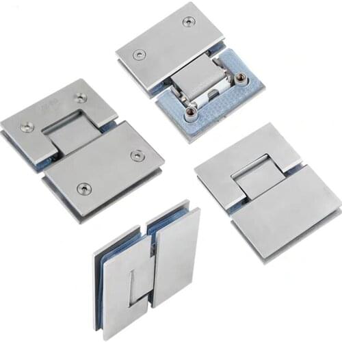 Stainless steel 180 degree bathroom clamp Dumb black shower room two way hinge Hinge accessories