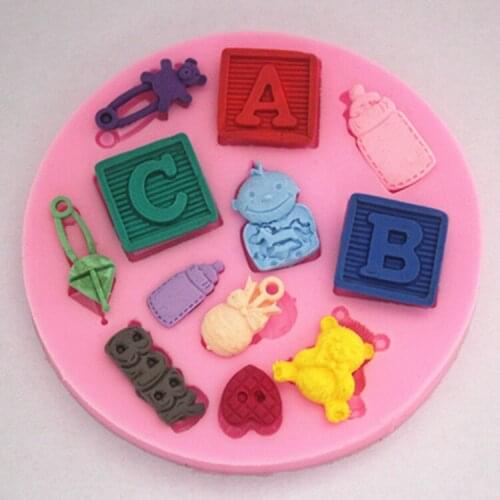 New Food Grade BABY SCHOOLING SILICONE MOULD, non stick sugarcraft Sugar paste, Chocola Soap Mold dia 107mm