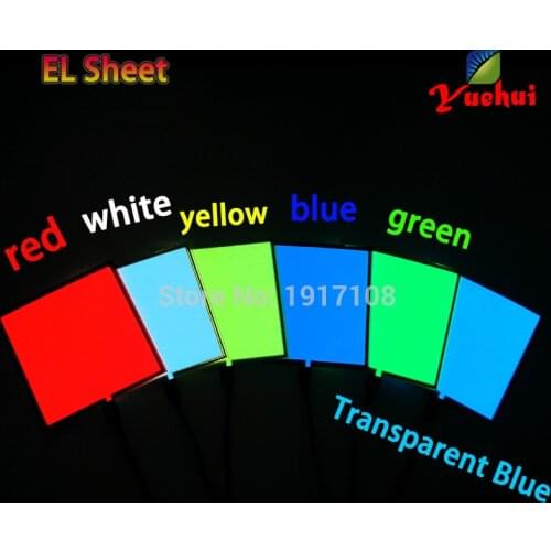 NEW 6colors for choosing10X10CM el sheet el panel el backlight for car,house,party,dispaly,holiday, Glow Party Supplies