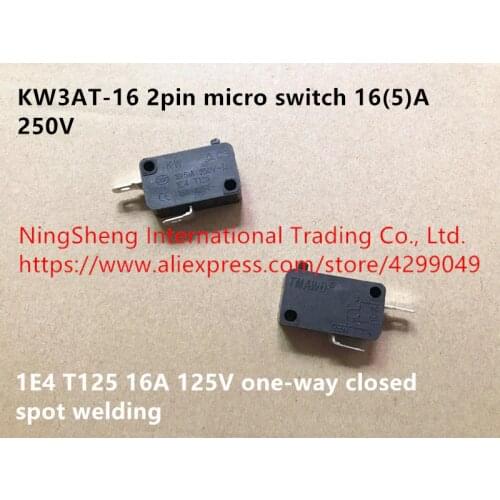 Original new 100% KW3AT-16 2pin micro switch 16(5)A 250V 1E4 T125 16A 125V one-way closed spot welding