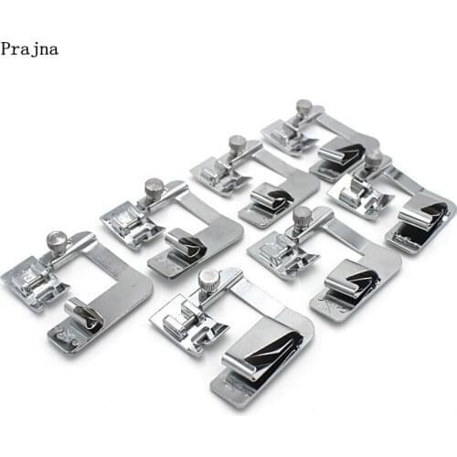 Prajna Home Machine Sewing Accessory Edging Crimping Foot Home Multi-function Sewing Machine Accessories Knitting DIY Supplies