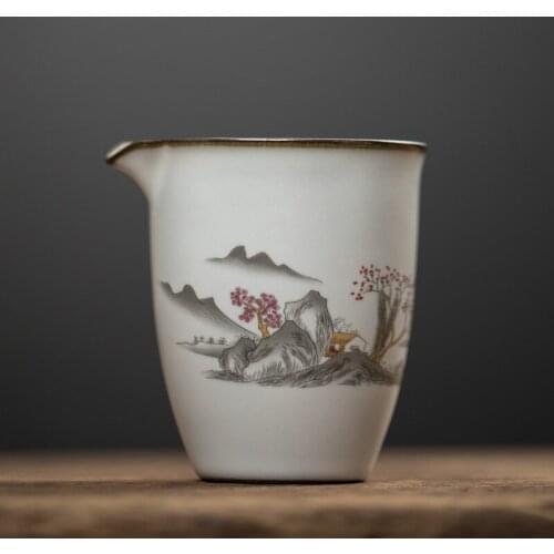 Ru Kiln Tea Strainer Tea Set Accessories Tea Filter Pitcher Tea Filter Gracked Glaze Filter Screen Kung Fu Tea Set tea filter