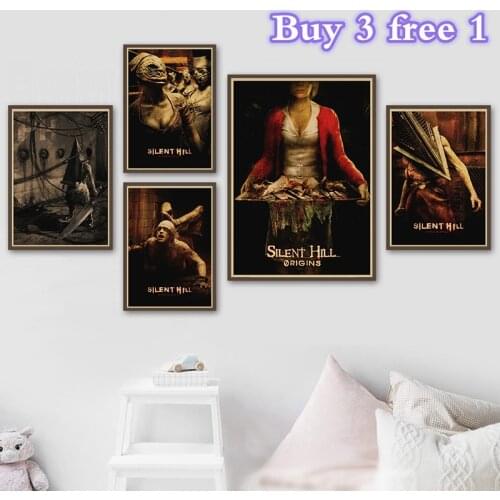 Silent hill hill silent horror religious foreign movie poster Vintage Kraft Poster Home Room Decorative Painting Wall sticker