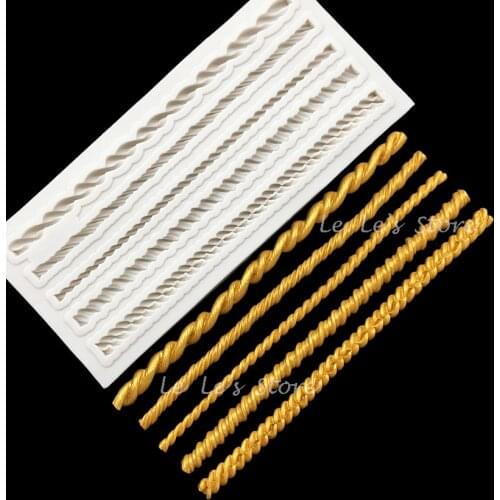 Rope Silicone Mold Sugarcraft Cupcake Baking Mold Fondant Cake Decorating Tools