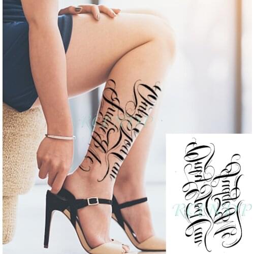 Waterproof Temporary Tattoo Sticker English Sentence "only God Can Judge Me" Symbol Flash Tatoo Fake Tatto Art for Women Man