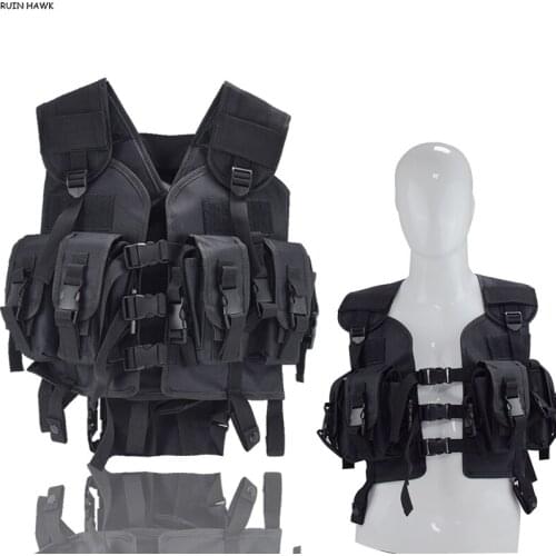 Military Combat Body Armor Tactical Vest Army Training Airsoft Hunting Protective Vest Outdoor CS Wargame Paintball Molle Vest
