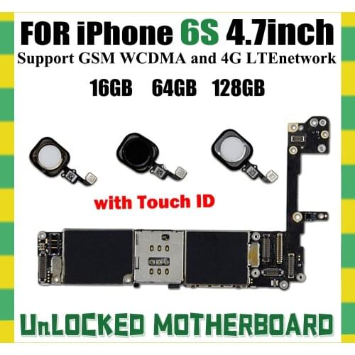 Factory Clean iCloud Unlocked for iphone 6S 6 S Motherboard With/No Touch ID,Original Mainboard With IOS Full Chips Logic Board