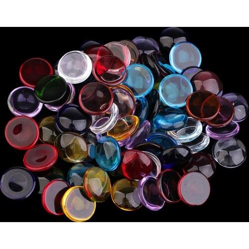 100g Assorted Color Round Vitreous Glass Mosaic Tiles for Art DIY Craft