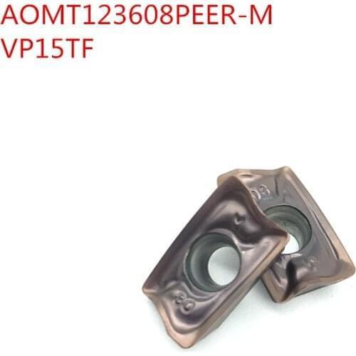 100PCS AOMT123608PEER-M VP15TF milling carbide insert Lathe Milling Mill cnc tools milling cutter finishing