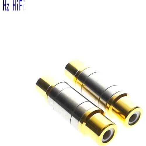 2PCS New Dual RCA Connectors High Quality RCA Female to Female Jack Socket Straight Adapter Gold Plated Speaker Cable Extender