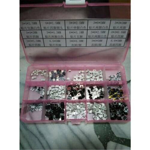 375Pcs 15 Types Tactile Push Switch Car Keys Remote Button Microswitch Auto Locksmith Tool Part for Car Key LCD Garage