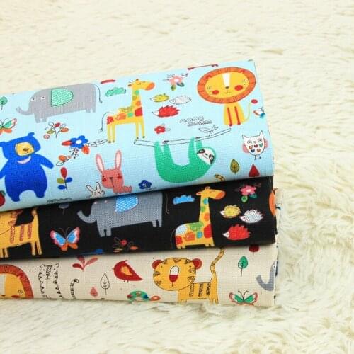 45*110cm Needlework The Cloth Fabric Tissues Knitted For Sewing Cachepatchwork Fabricssewing Aterial Cotton Animal D30