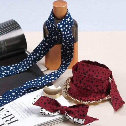 5 yards Dots Printed Ribbon DIY Bow Hair Accessories Clothing Decoration Trim Gift Bouquet Packaing Material