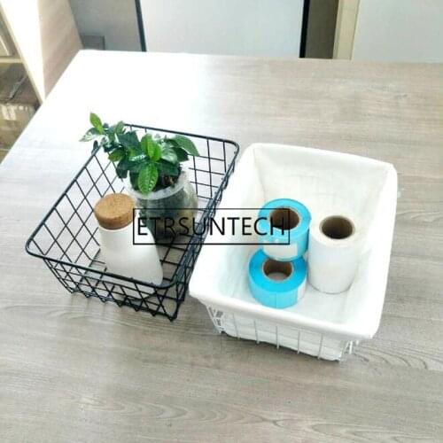 60pcs Iron Art Wire Wrought Storage Basket Household Desktop Metal Organizer Holder Bathroom Kitchen Sundries Container