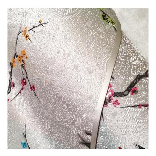 75cm*100cm COS brocade cloth clothing dress fabric festive costume fabric / brocade - Four color Plum dress diy handmade fabric