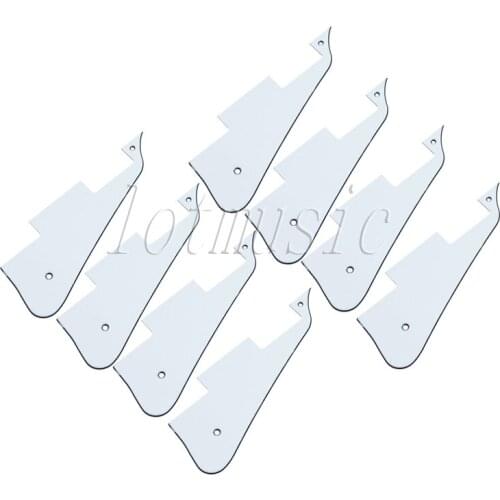 8Pcs White Gloss Plastic Guitar Pickguard Plate for Electric Guitar Replacement