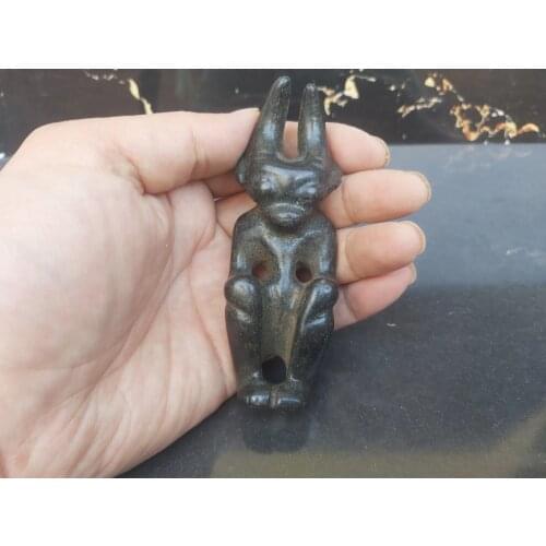 Antique jade Figurines Statues Asian unknown thing Three-Star Mound;Sanxingdui Ruins Vintage alien monster stone sculpture hongs