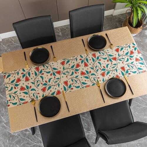 European oilproof heat-resistant table mat Vinyl rectangular waterproof tablecloth Odorless party table deco protector placemat
