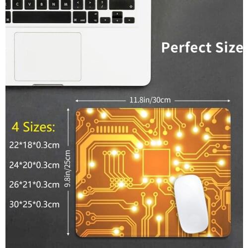 Futuristic Circuit Board Mouse Pad DIY Print Motherboard Chip Electronic Computer Hardware Technology