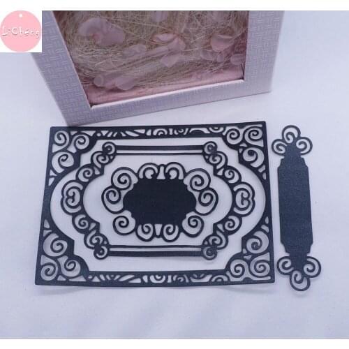 Geometric Pattern Metal Cutting Dies Scrapbooking Photo Album Cards Making Craft Stencil Stamps and Slimline Dies