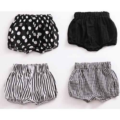 Cotton Baby Short Pant Newborn Baby Pants Plaid Flower Baby Leggings Baby Boys Girls Pants Short PP pant trousers