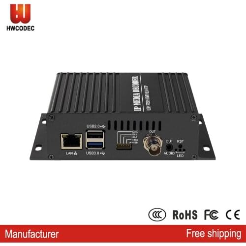 HWCODEC S9110D H.264 H.265 IP to SDI 1080 Decoder with SDI USB RS485 Output Support SRT RTMP RTSP RTMPS HTTP RTP UDP Decoding