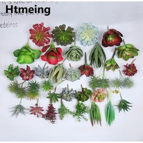 Artificial Green Succulent Plants picks Stems Home Decor Floral Arrangement Artificial Flowers 1PCS
