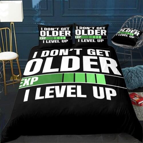 Level Up Duvet Cover Twin/Queen/King Size Luxury Comforter Bedding Set With Pillowcase Home Bed Decora Dropshipping
