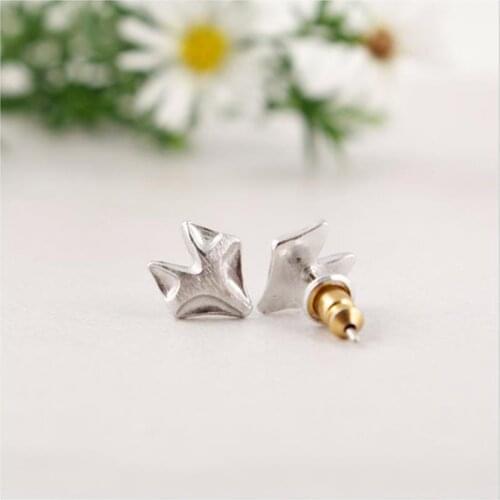 Fashion Gold Silver plated fox face earrings