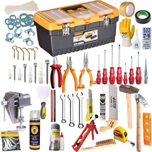 254 Pcs 59 Types Household Hand Tool Sets Workshop Tools for Home Woodworking Mechanical Car Repair Kits Screwdriver Kit Set