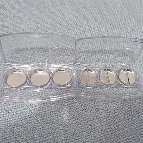 Transparent eye shadow / lipstick pressure plate empty box ( aluminum plate and lip brush) F335