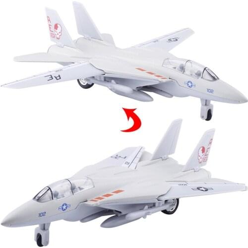 Sale F-14 Panda Fighter Alloy Model,Die Casting Simulation Pull Back Model,Childrens Folding Fighter Decoration,Free Shipping