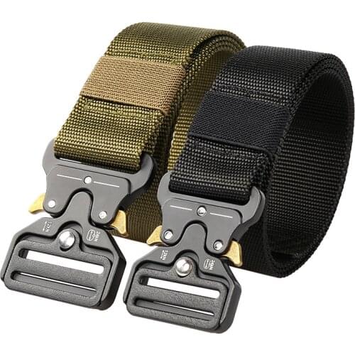 Mens Belt Army Outdoor Hunting Tactical Multi Function Combat Survival High Quality Marine Corps Canvas For Nylon Male Luxury