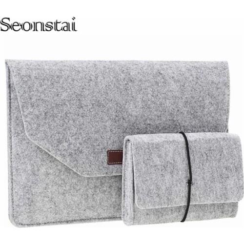 Luxury Laptop Sleeve Soft Bag For Macbook Air 13 Touch ID 2018 Pro 13 11 12 15 Botebook bags For Xiaomi HP Dell Huawei 13.3 15.6