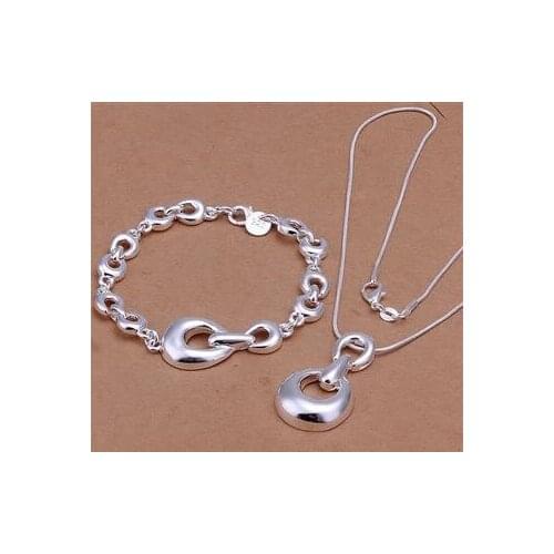 S345 Wholesale, free shipping jewelry set, fashion jewelry set Horse Hoof Bracelet Necklace Jewelry Set