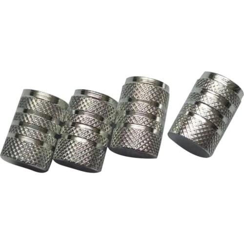 SI-AT11109-Y 4 Pcs Car Motorbike Bike Aluminium Tyre Wheel Stem Air Valve Dust Caps Covers