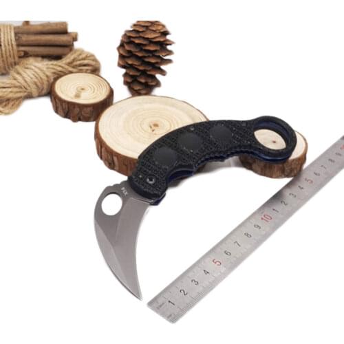 Steel Folding Claw Knife Tactical Karambit Cs go Training Knife Hunting Plastic Handle Survival Knives Pocket Camping EDC Tool