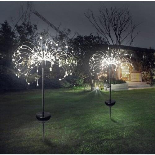 90/150 LED solar light eight function modes dandelion lawn lights / grass fireworks lamp /outdoor waterproof solar garden light