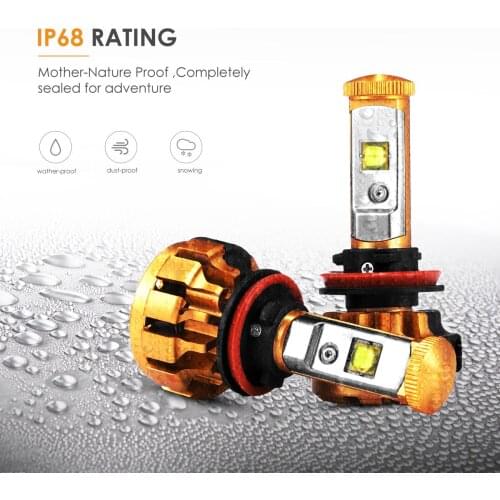 1Pair 60W 12V/24V H11 LED Car Headlight Fog Lamp Bulbs 6000K 6000lm Auto Headlamp Ungrade Fan Cooling Type Dold