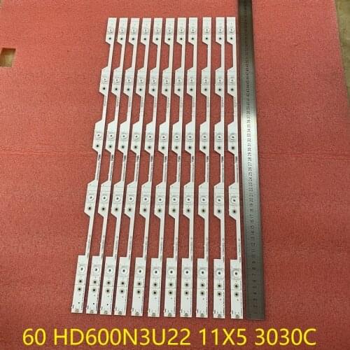 11pcs/set 5LED LED backlight bar for HISENSE H60NEC5600 60 HD600N3U22 11X5 3030C D6T