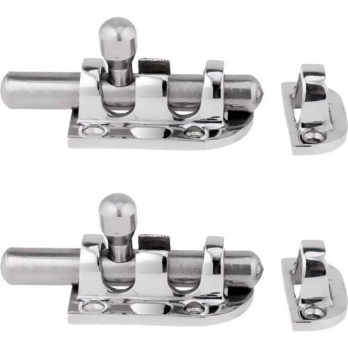 2pcs 316 Stainless Steel Door Latch Sliding Lock Barrel Bolt (2.36 inch 60mm)