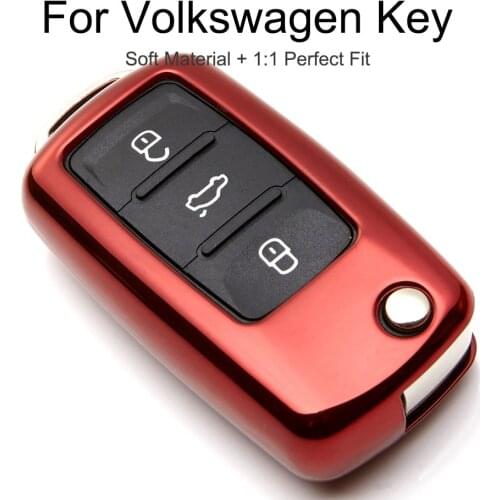 Car Key Case Cover Chain For Volkswagen vw Tiguan Lavida Sagitar Passat B6 Golf 6 5 Polo Jetta Bora Touareg TPU Key Shell Holder