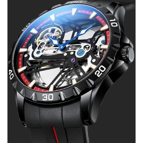 Classic Design Switzerland Skeleton Mens Watches Original Automatic Watch Men Fashion Mechanical Wristwatch Luminous Clock reloj