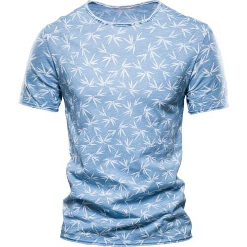 Cotton mens T-shirt O-neck short-sleeved shirt Hawaiian quality mens T-shirt 2021