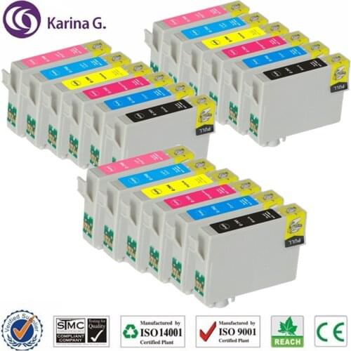 18XCompatible Inkjet Cartridge T0791-T0796 for EPSON Stylus Photo P50 1500W Stylus Photo 1400