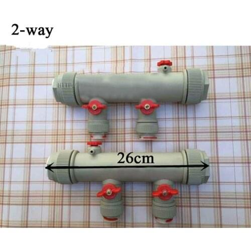 Floor heating manifold 2-8 ways pipe fittings plastic manifold plumbing household geothermal manifold floor heating system