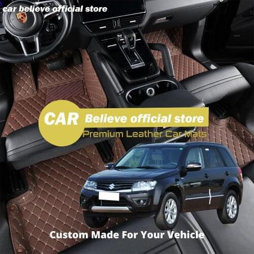 High quality Leather Car Floor mats For Suzuki Grand Vitara 2016 2015 2014 2013 2012 2011 2010 Carpets Rugs Pads Accessories