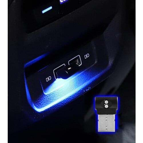 Mini USB LED Car Light Auto Interior Atmosphere- Light Decorative Lamp Emergency Lighting PC Auto Colorful Light Car Accessory